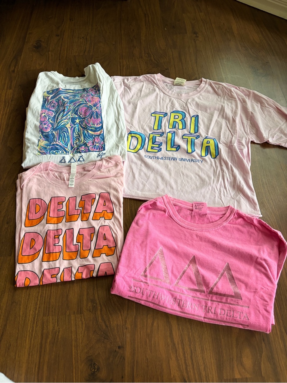 Tri Delta Pink Graphic Sorority Tee Bundle